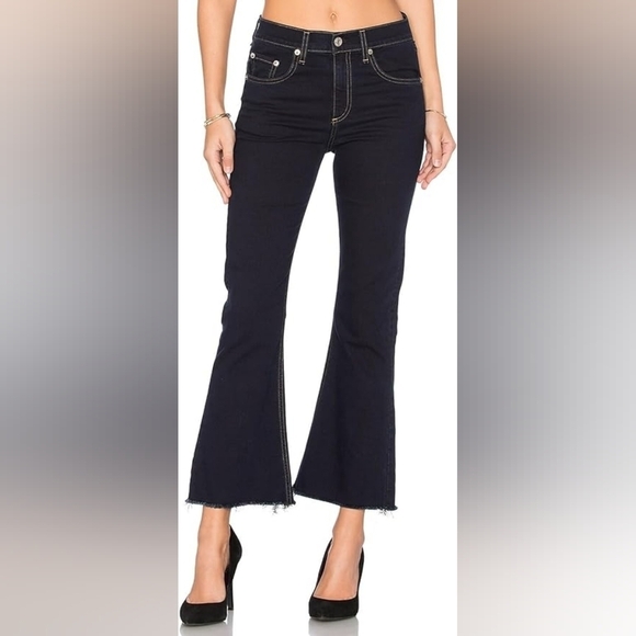 rag & bone/JEAN Crop Flare Jeans in Dune NWOT - Picture 1 of 13